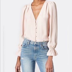 Joie Bolona 100% Silk Top (Size XS) Pink Sky